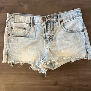 Free People light-washed Jean shorts just in time for summer!!